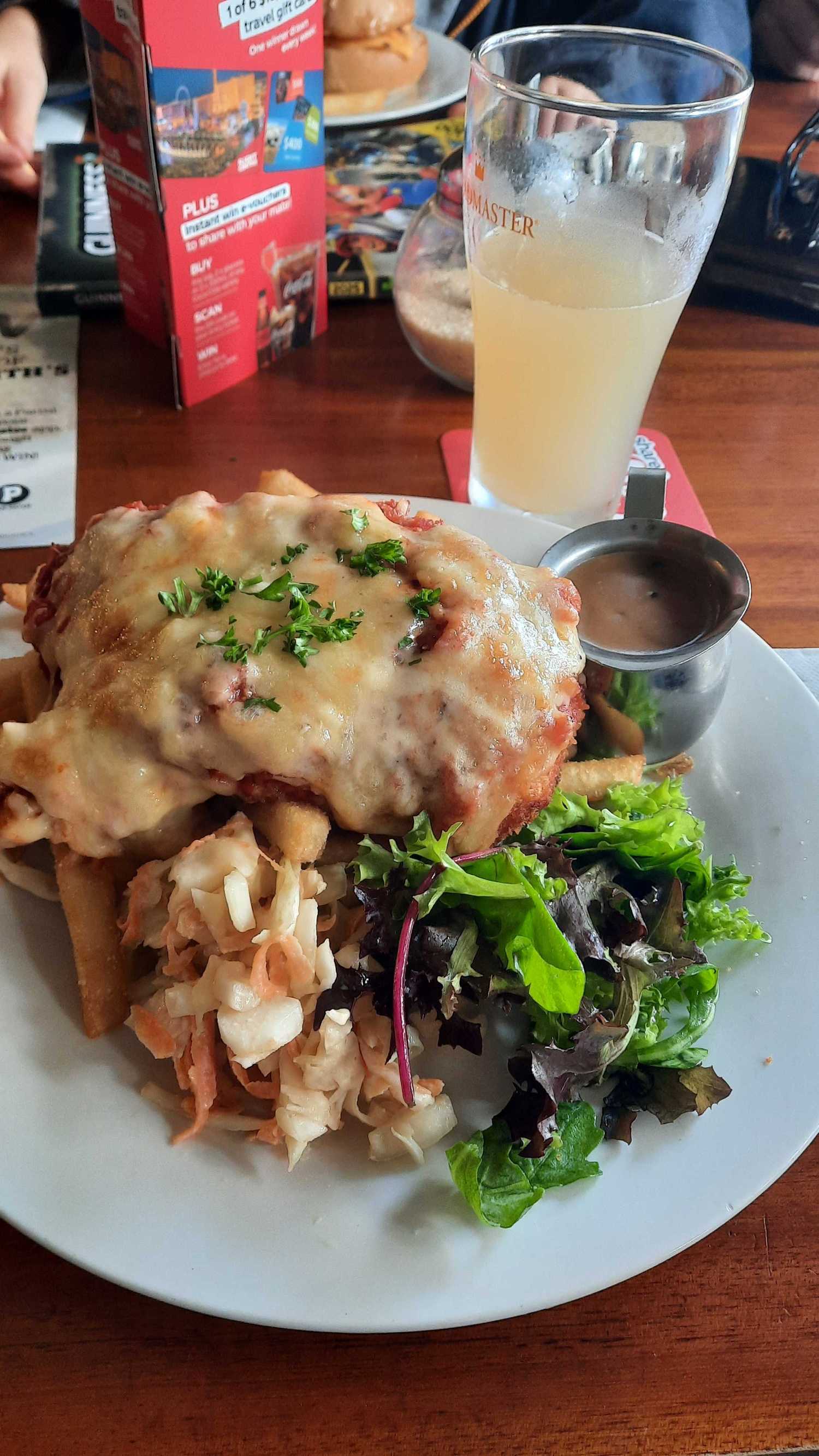 Parmigiana at Fern Tree Tavern