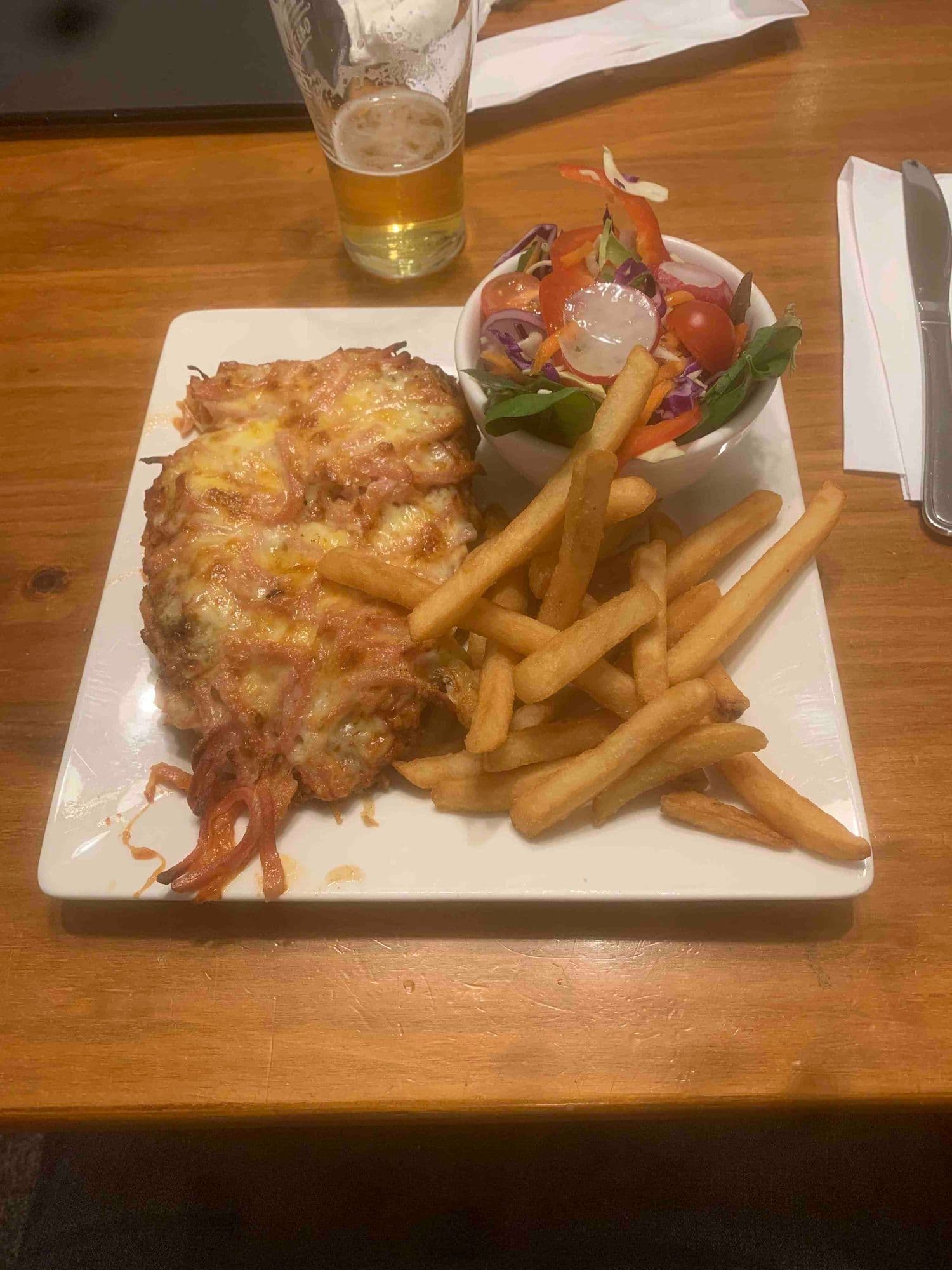 Parmigiana at Central Highlands Lodge/Miena Hotel