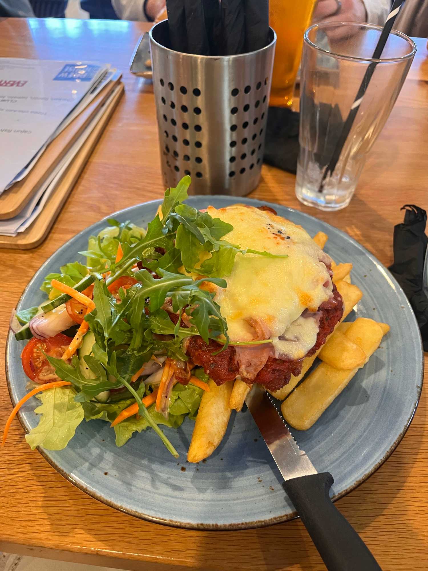 Parmigiana at Albury Brewhouse