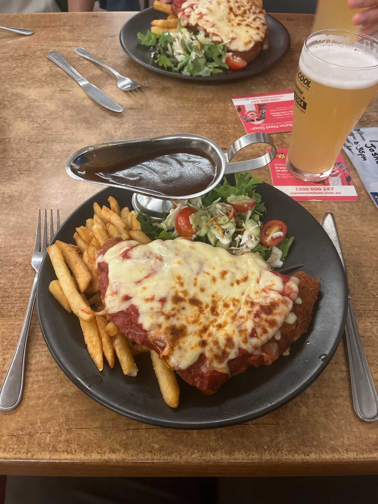 Parmigiana at Burleigh Heads Mowbray Park SLSC