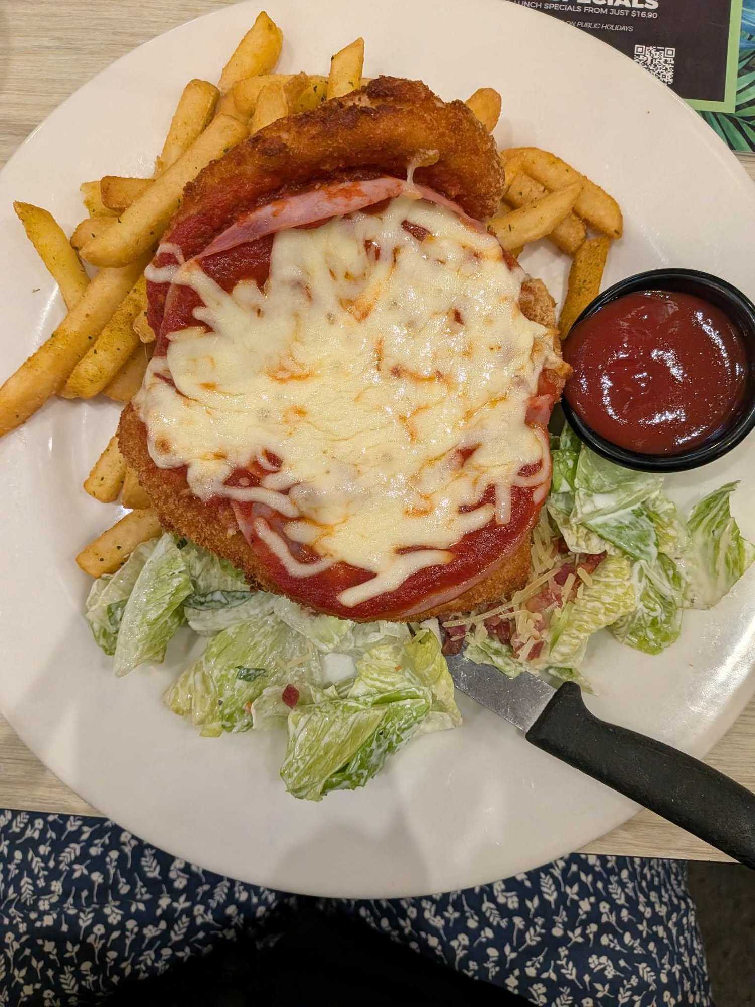 Parmigiana at Beach House Bar & Grill Browns Plains
