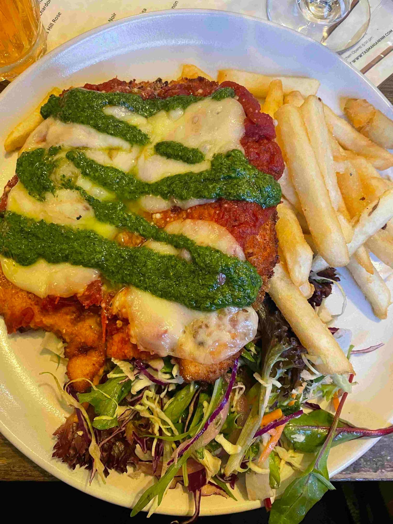 Parmigiana at The Tasmanian Inn