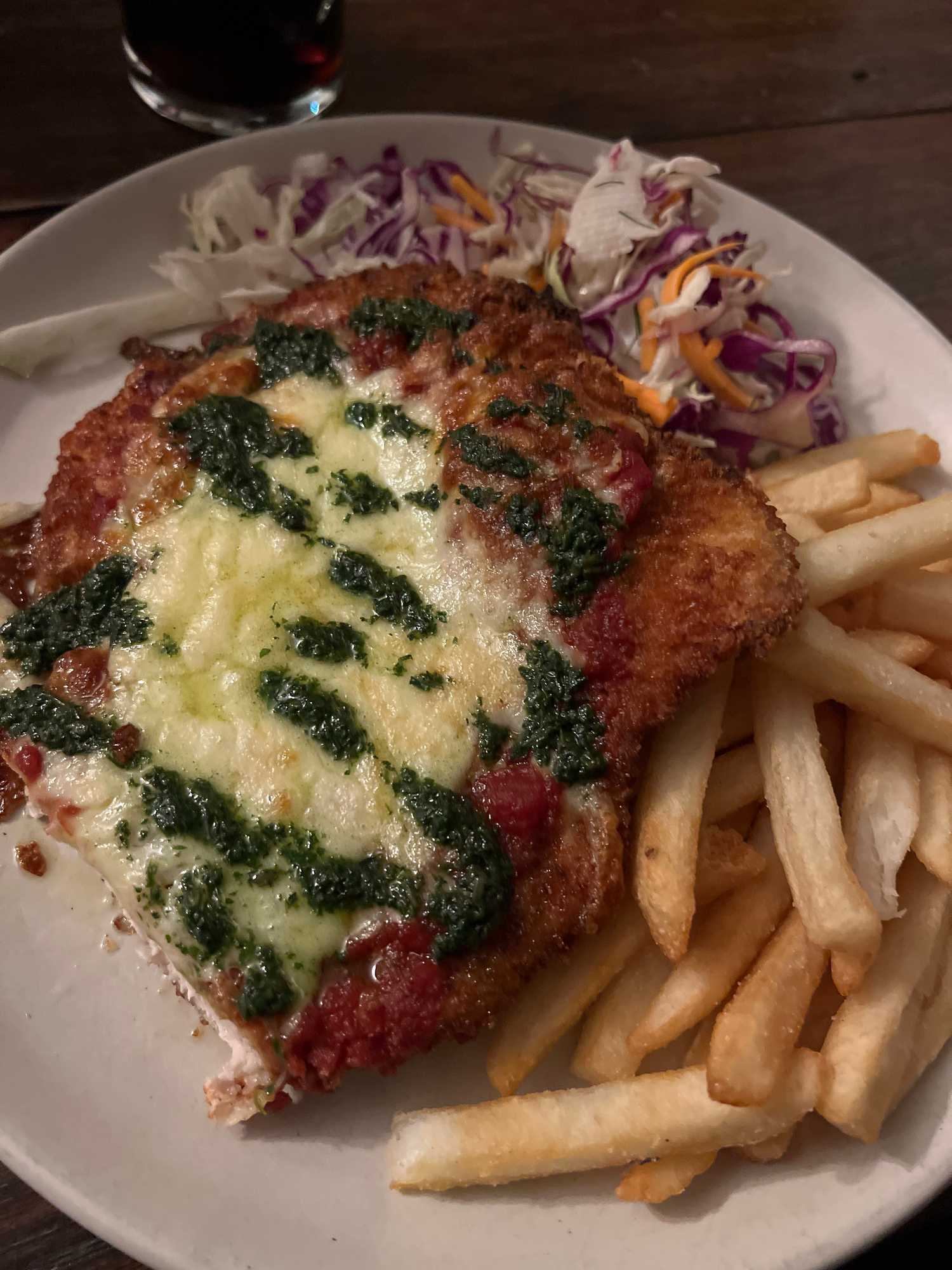 Parmigiana at The Tasmanian Inn